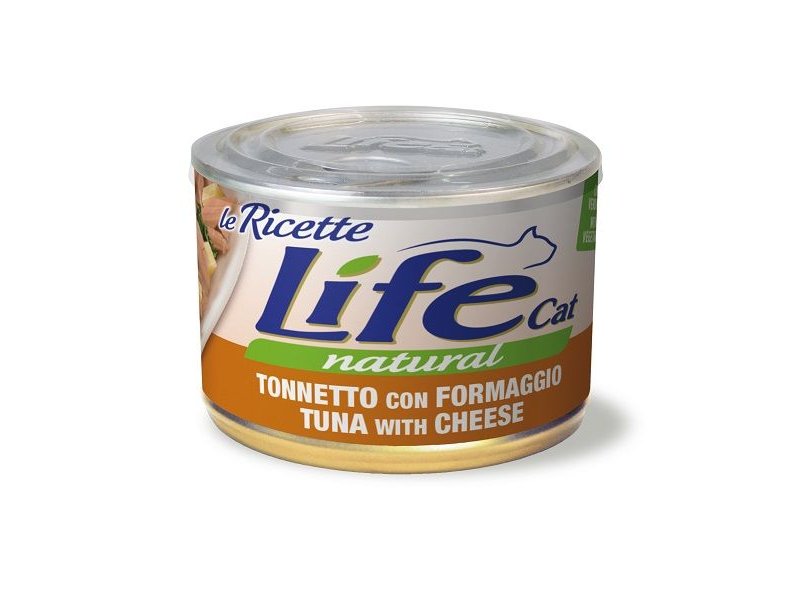 Life Cat Tonnetto con Formaggio e spinaci 150g umido gatto