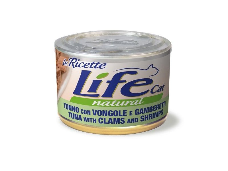 Life Cat Tonno con Vongole e Gamberetti 150g umido gatto