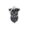 Medaglietta Cane Schnauzer Nero