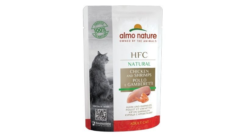 Almo Nature HFC Natural Pollo e Gamberetti 55g busta gatto