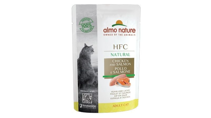 Almo Nature HFC Natural Pollo e Salmone 55g busta gatto