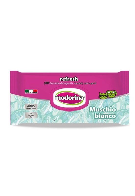 Inodorina Refresh al Muschio Bianco salviette detergenti 100pz
