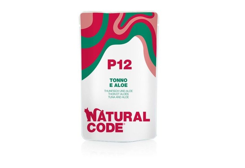 Natural Code Busta P12 Tonno e Aloe 70g umido gatto