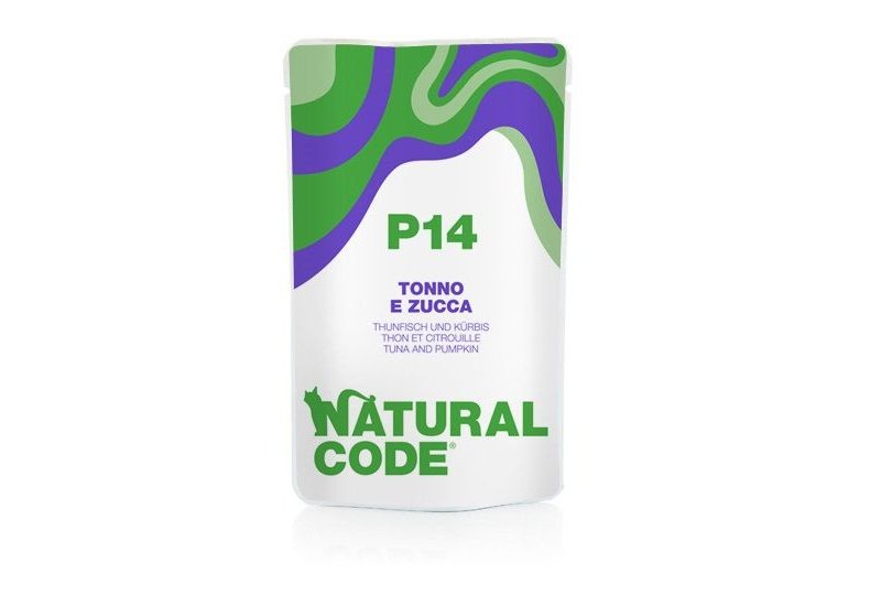 Natural Code Busta P14 Tonno e Zucca 70g umido gatto