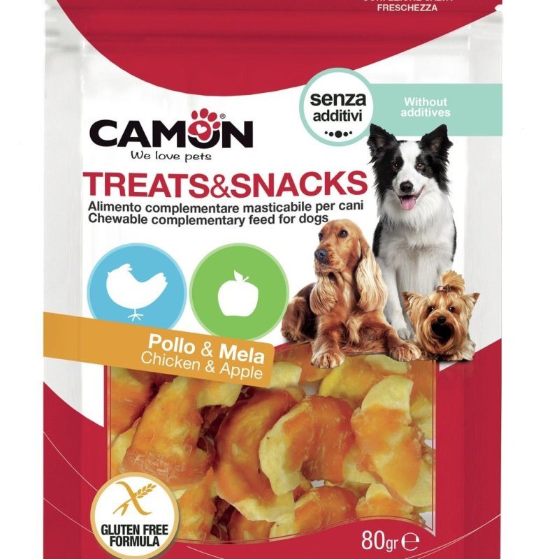Camon Snack con Pollo e Mela 80g snack per cane