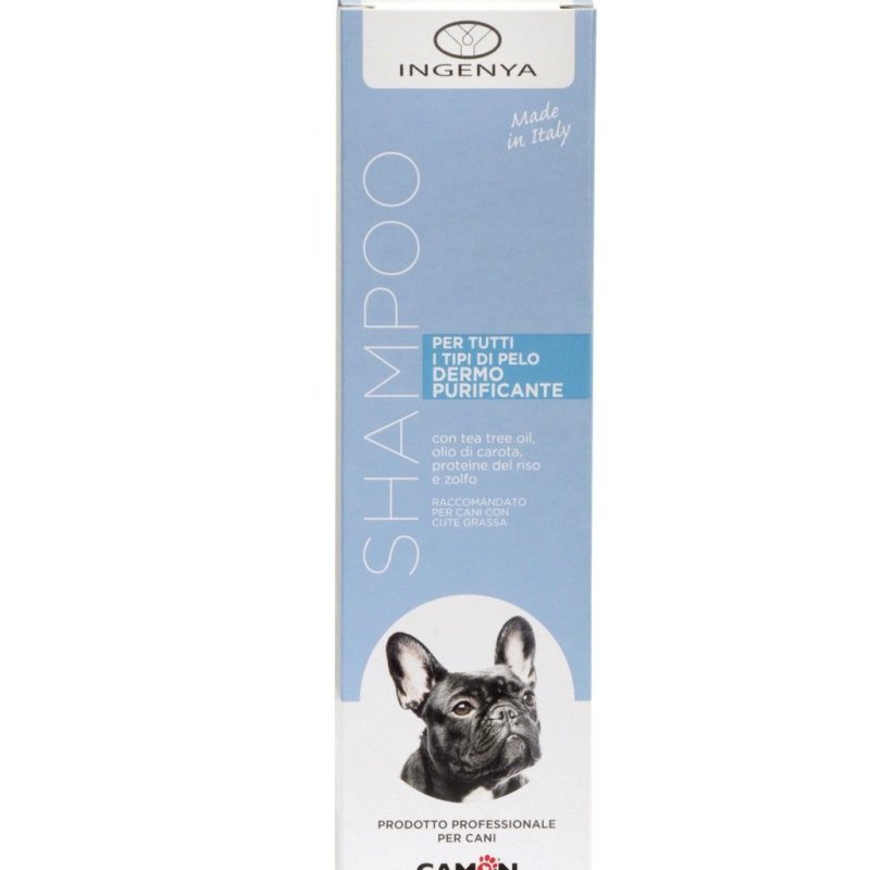 Ingenya Shampoo Dermopurificante 250ml per tutti i tipi di pelo