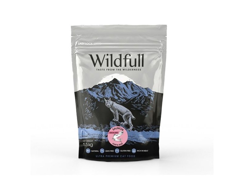 Wildfull Salmon Hair & Skin crocchette gatto grain free 1,5kg