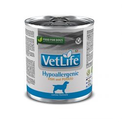 Vet Life Hypoallergenic Fish and Potato 300g umido dietetico cane