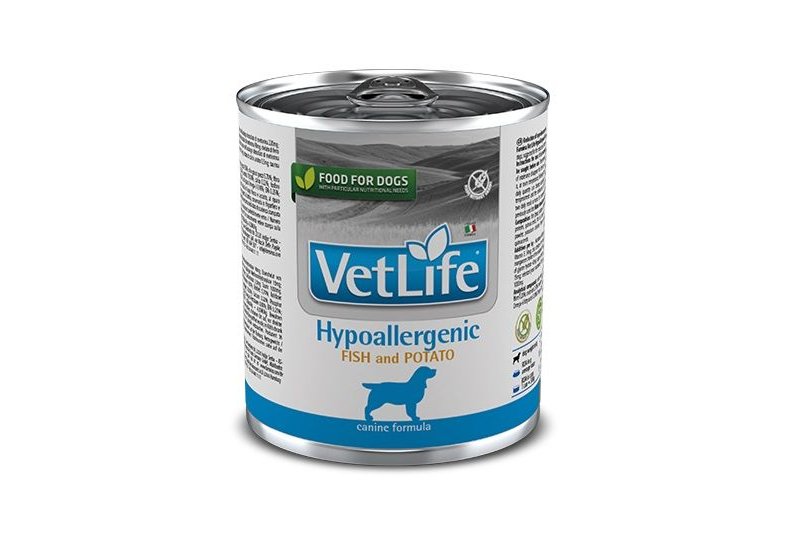 Vet Life Hypoallergenic Fish and Potato 300g umido dietetico cane