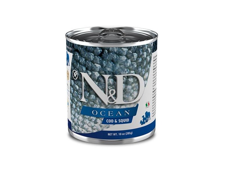 N&D Ocean Merluzzo e Calamaro 285g umido cane