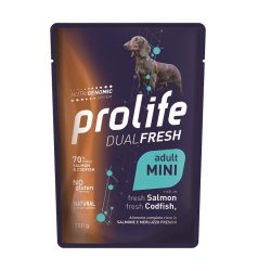 Prolife Adult Mini Salmone e Merluzzo 100g umido cane dual fresh