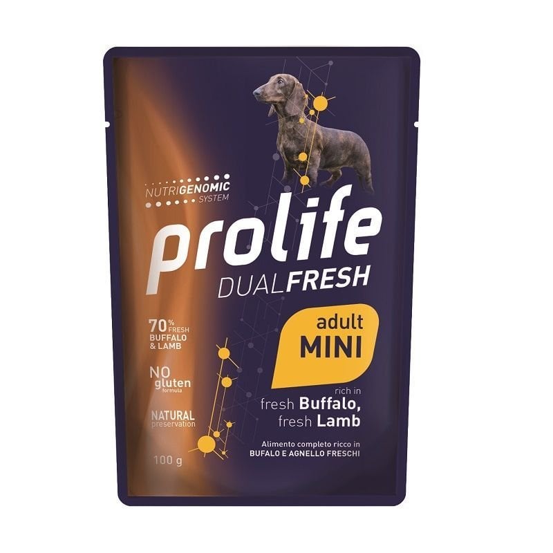 Prolife Adult Mini Bufalo e Agnello 100g umido cane dual fresh Prolife Adult Mini Bufalo e Agnello 100g umido cane dual fresh