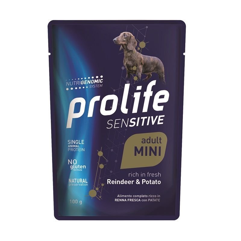 Prolife Adult Mini Renna e patate 100g umido cane sensitive