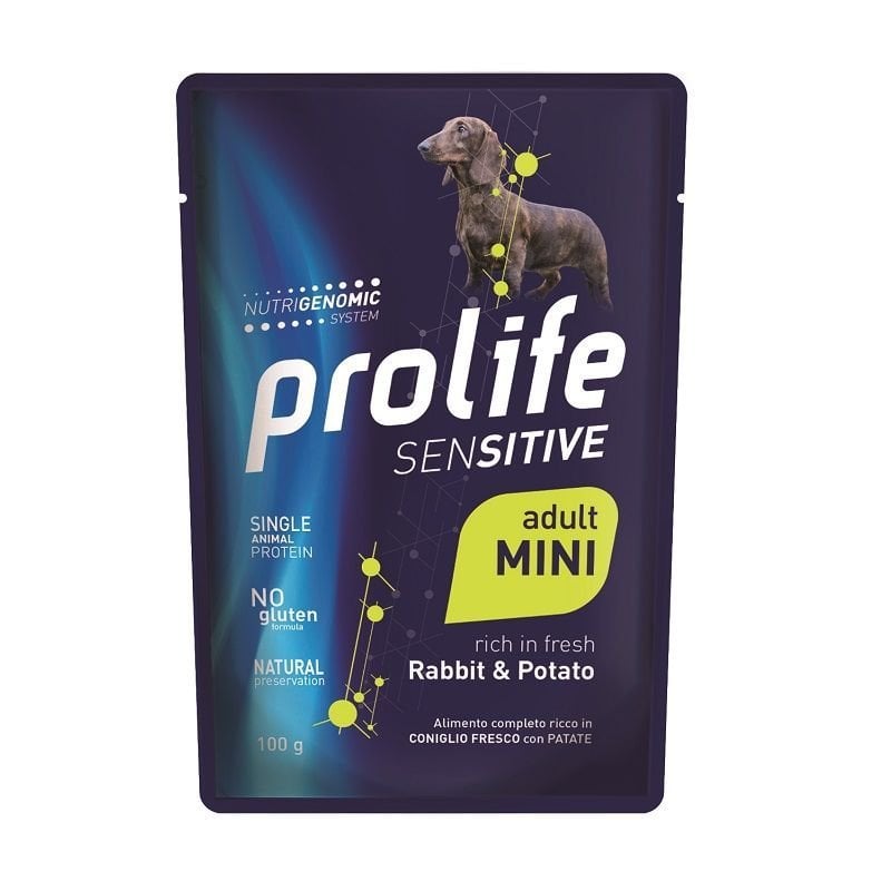 Prolife Adult Mini Coniglio e patate 100g umido cane sensitive Prolife Adult Mini Coniglio e patate 100g umido cane sensitive