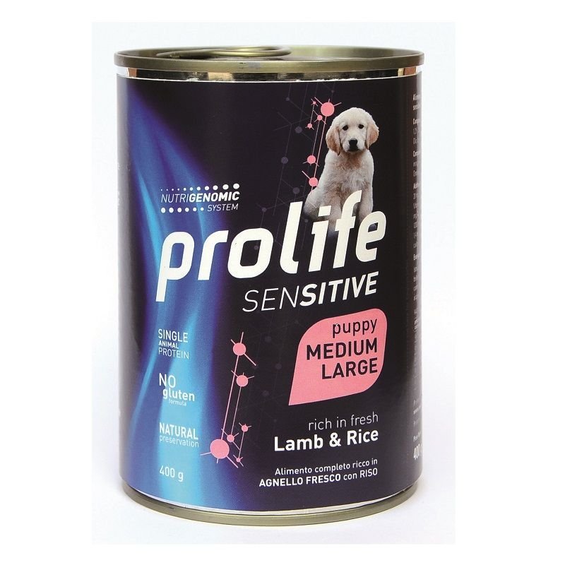 Prolife Puppy Sensitive Agnello e riso 400g umido cucciolo