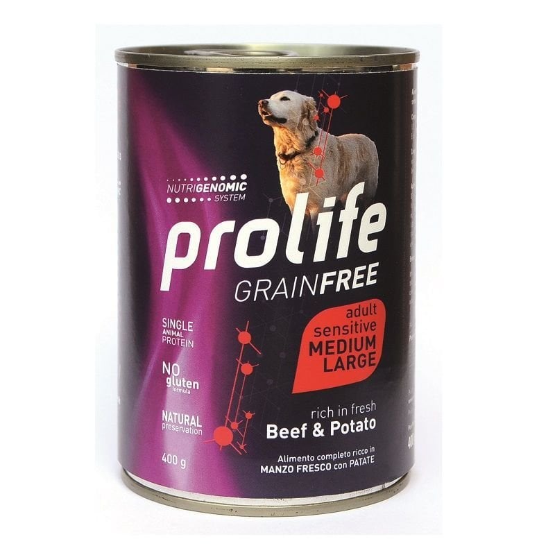 Prolife Adult Manzo e patate 400g umido cane grain free Prolife Adult Manzo e patate 400g umido cane grain free