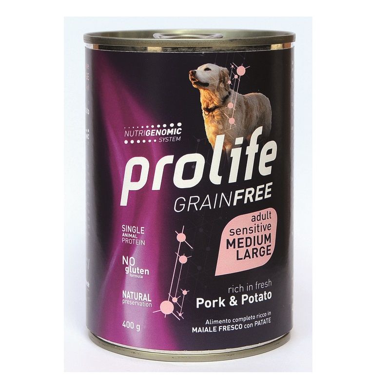 Prolife Adult Maiale e patate 400g umido cane grain free