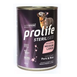 Prolife Sterilised Maiale e riso 400g umido cane sensitive