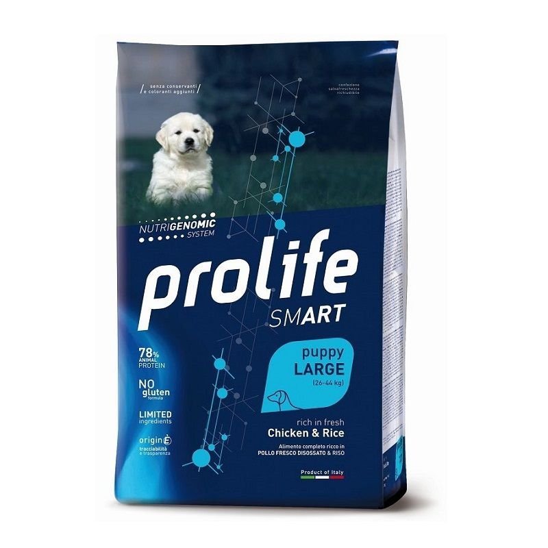 Prolife Puppy Large Pollo e riso 10kg Nutrigenomic crocchette cucciolo