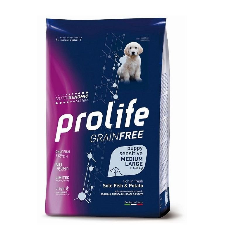 Prolife Puppy Sogliola e Patate Medium Large Nutrigenomic crocchette cucciolo
