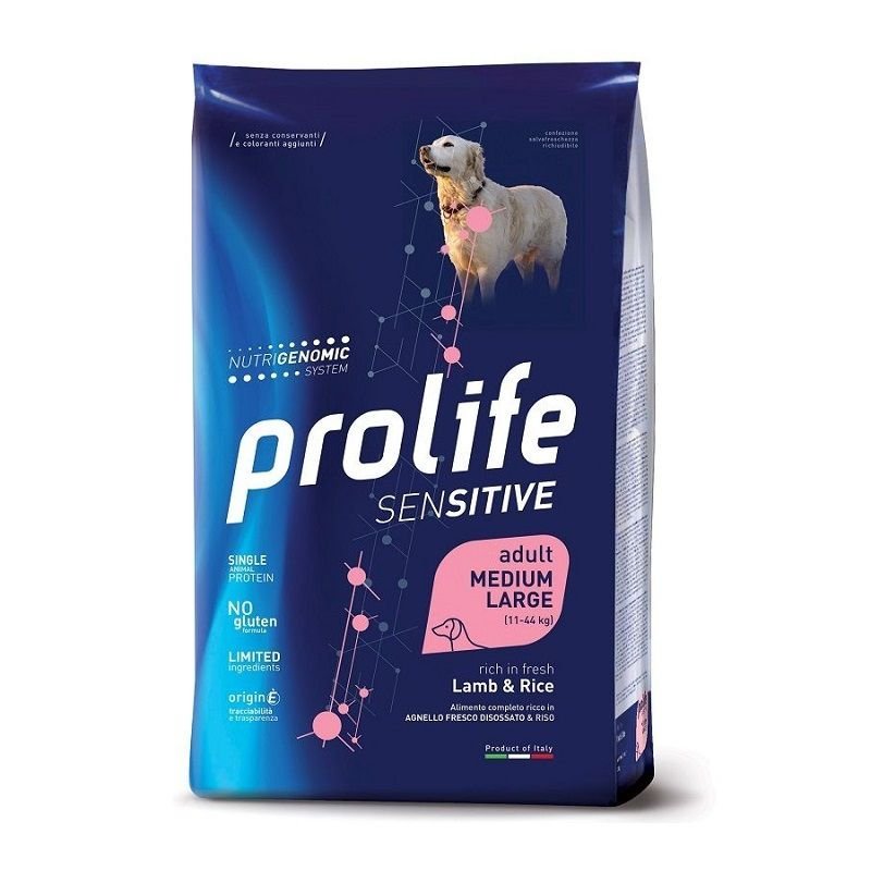 Prolife Agnello e Riso Medium Large Nutrigenomic crocchette cane