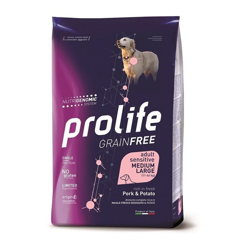 Prolife Maiale e Patate Medium Large Nutrigenomic crocchette cane