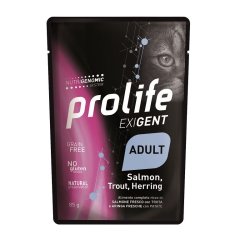 Prolife Exigent Salmone Trota e Aringa 85g umido gatto