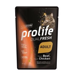 Prolife Manzo e Pollo 85g umido gatto DualFresh