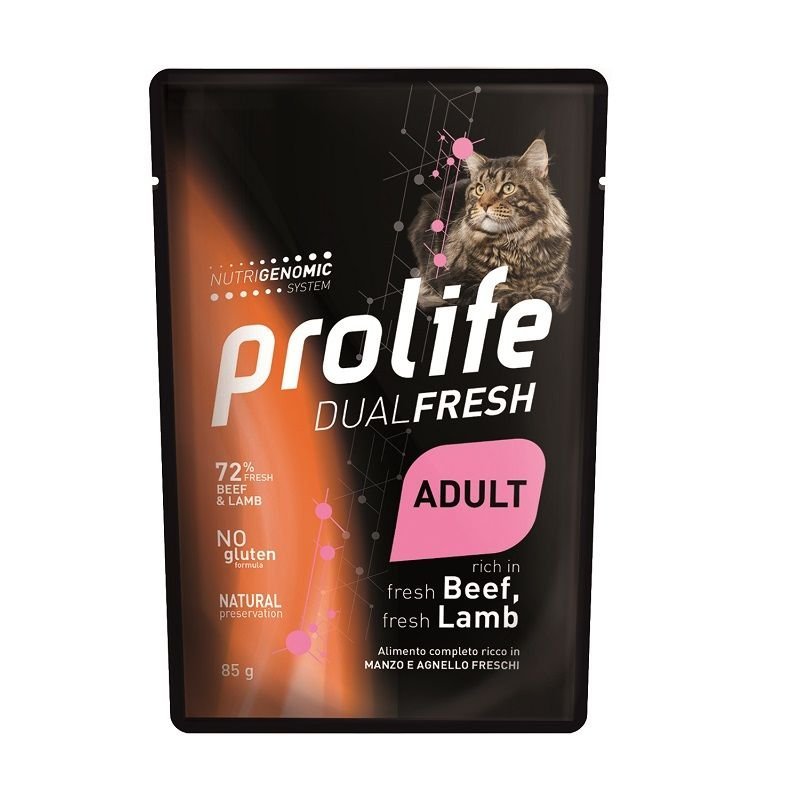 Prolife Manzo e Agnello 85g umido gatto DualFresh