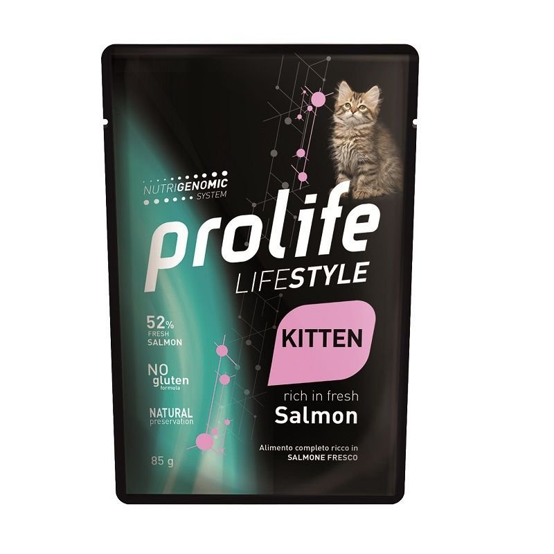 Prolife Kitten Salmone 85g umido gattino