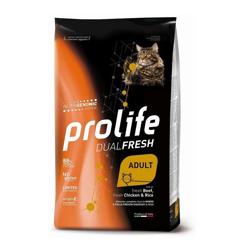 Prolife Manzo Pollo e riso Adult Cat 7kg Nutrigenomic crocchette gatto