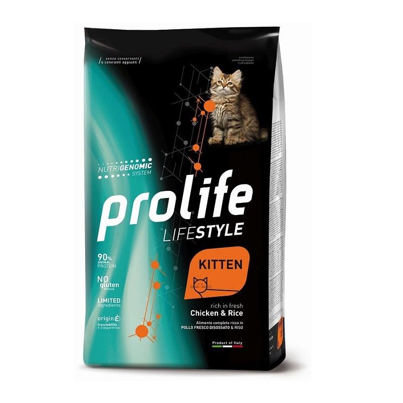 Prolife Kitten Pollo e Riso 7kg Nutrigenomic crocchette gattino