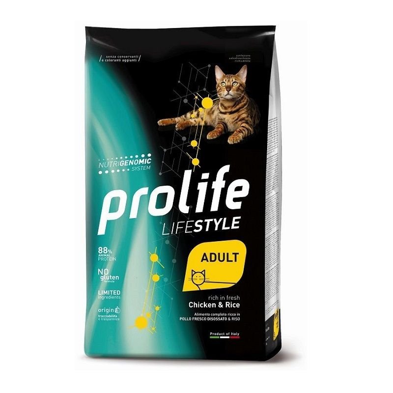 Prolife Pollo e Riso Adult Cat 7kg Nutrigenomic crocchette gatto