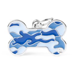 Medaglietta Style Camouflage Blu Osso XL