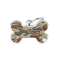Medaglietta Style Camouflage Verde Osso Grande
