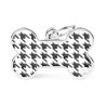 Medaglietta Style Pied de Poule Nero Osso XL