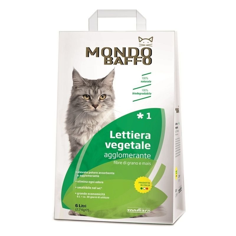 Mondo Baffo Lettiera Vegetale Mais e Grano 10 lt