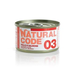Natural Code 03 Pollo e Salmone 85g umido gatto