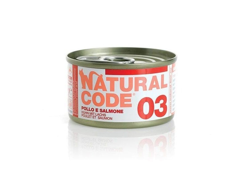 Natural Code 03 Pollo e Salmone 85g umido gatto Natural Code 03 Pollo e Salmone 85g umido gatto