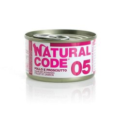 Natural Code 05 Pollo e Prosciutto 85g umido gatto