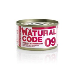 Natural Code 09 Tonno e Gamberetti 85g umido gatto
