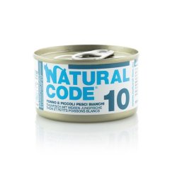 Natural Code 10 Tonno e Piccoli Pesci Bianchi 85g umido gatto