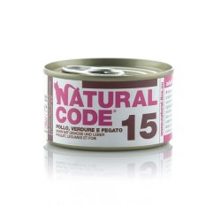 Natural Code 15 Pollo Verdure e Fegato 85g umido gatto