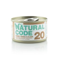 Natural Code 20 Tonno Fagioli Alghe e Riso 85g umido gatto