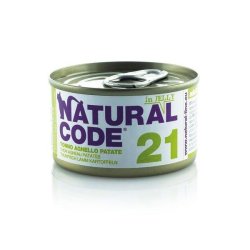 Natural Code 21 Tonno Agnello e Patate in jelly 85g umido gatto