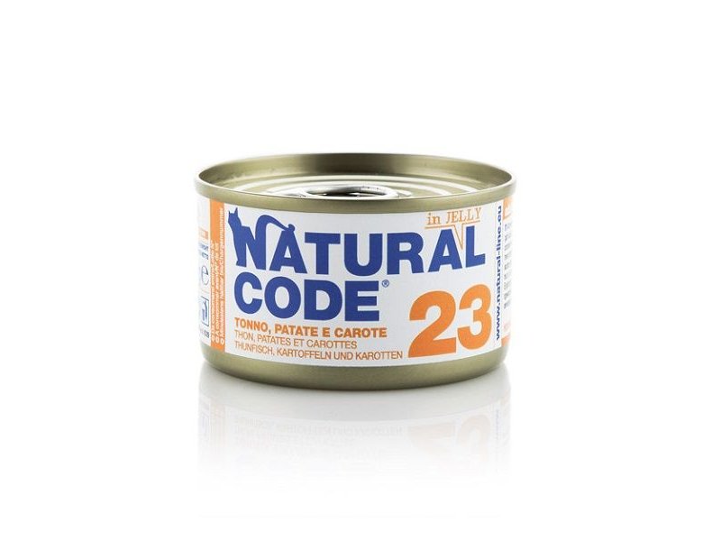 Natural Code 23 Tonno Patate e Carote in jelly 85g umido gatto