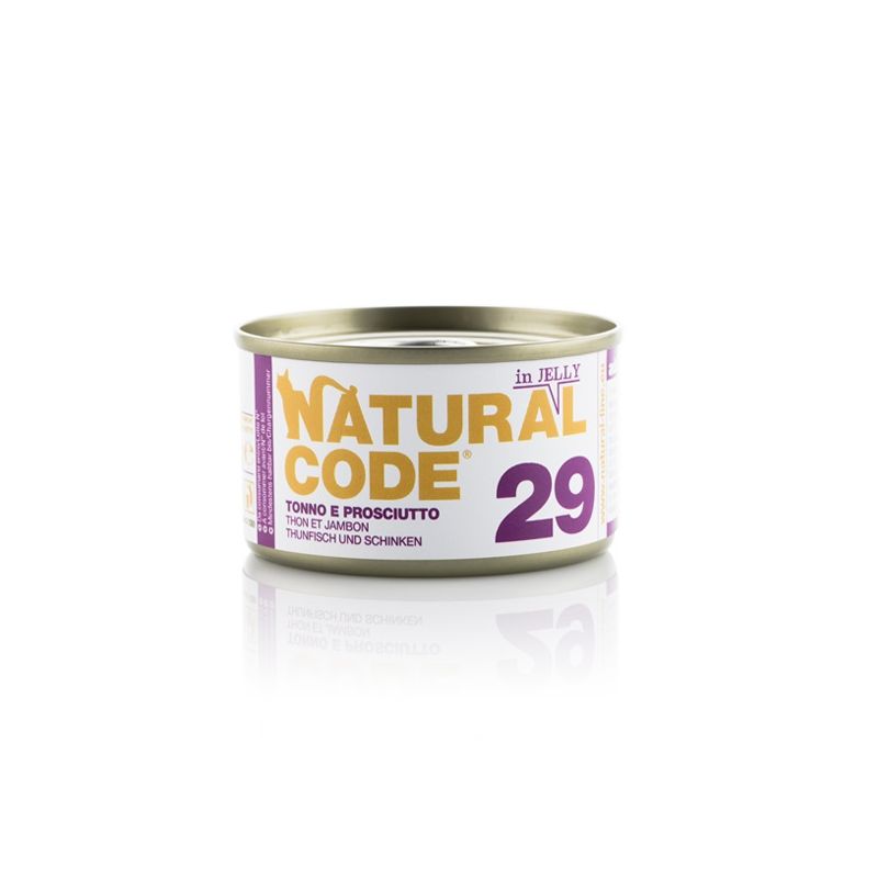 Natural Code 29 Tonno e Prosciutto in jelly 85g umido gatto
