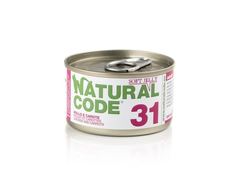 Natural Code 31 Pollo Amaranto e Carote in jelly 85g umido gatto