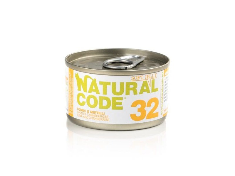 Natural Code 32 Tonno Amaranto e Mirtilli in jelly 85g umido gatto