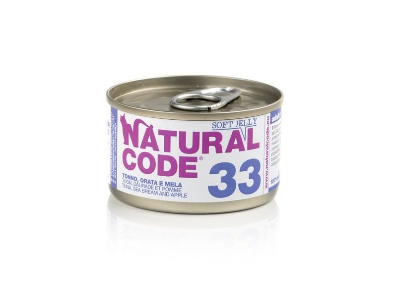 Natural Code 33 Tonno Orata e Amaranto in jelly 85g umido gatto